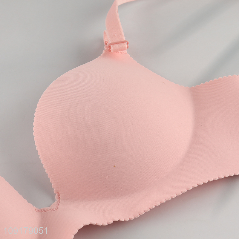 Top selling pink fashion breathable women's seamless bra wholesale