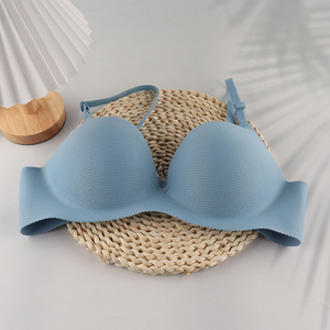 Hot selling blue breathable polyester women's seamless bra wholesale