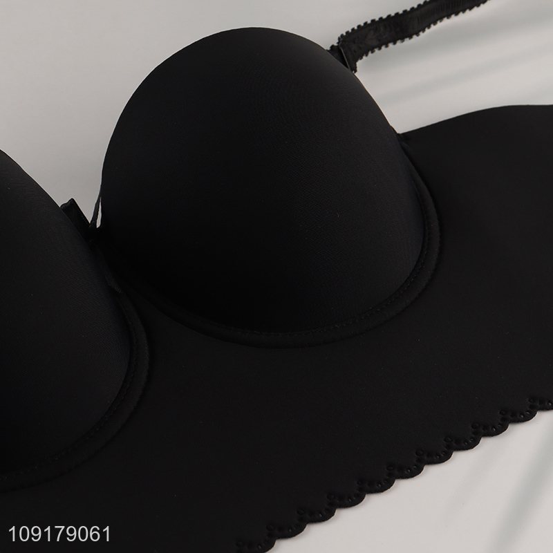 New arrival black fashion polyester adjustable women's seamless bra