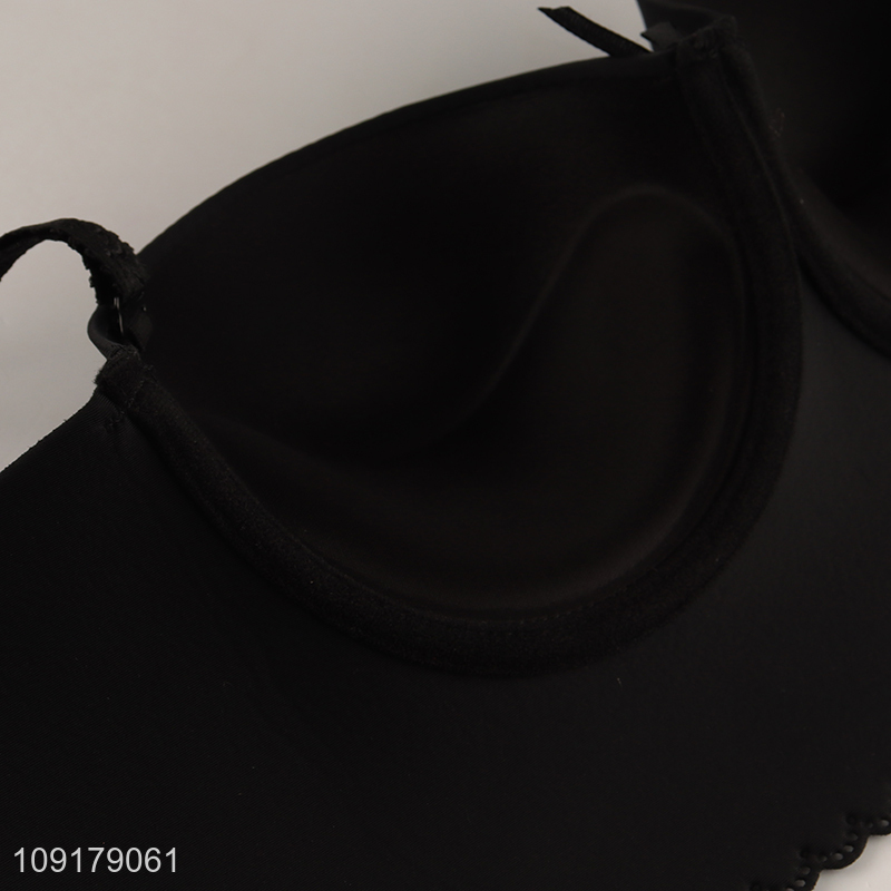 New arrival black fashion polyester adjustable women's seamless bra