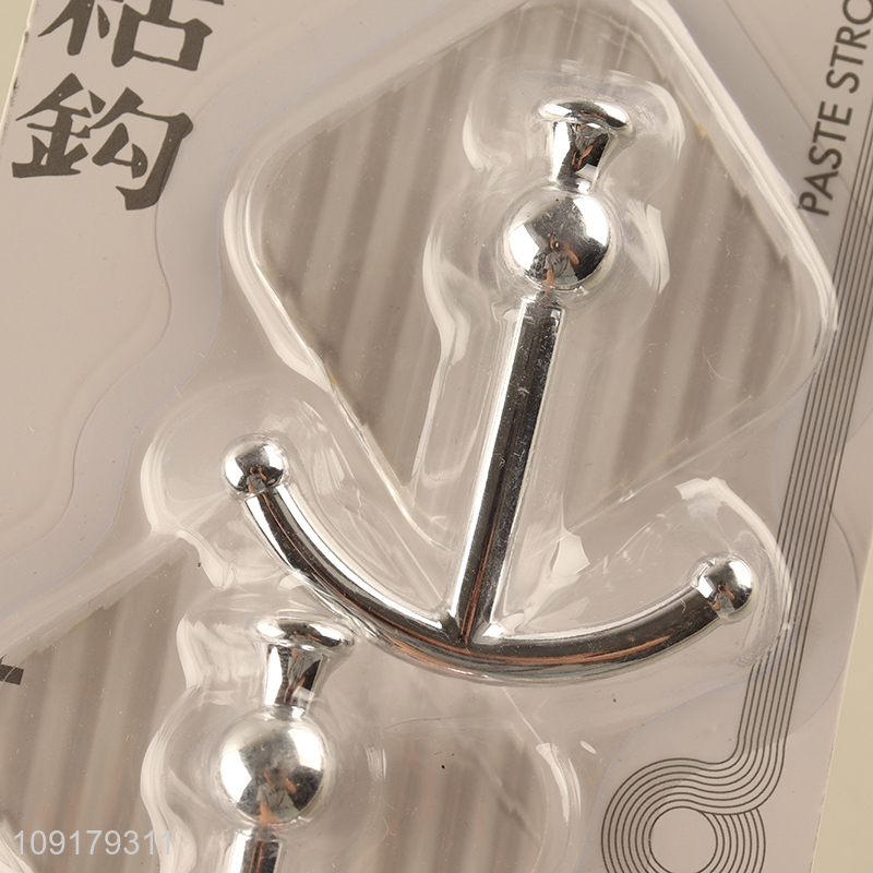Best quality 2pcs traceless household sticky hook wall hook