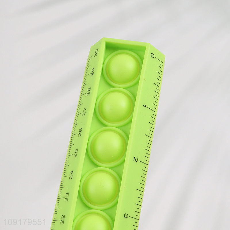 Wholesale Silicone Ruler Push Pop Bubble Sensory Fidget Toy for Kids
