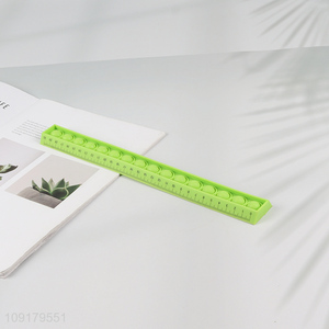 Wholesale Silicone Ruler Push Pop Bubble Sensory Fidget Toy for Kids