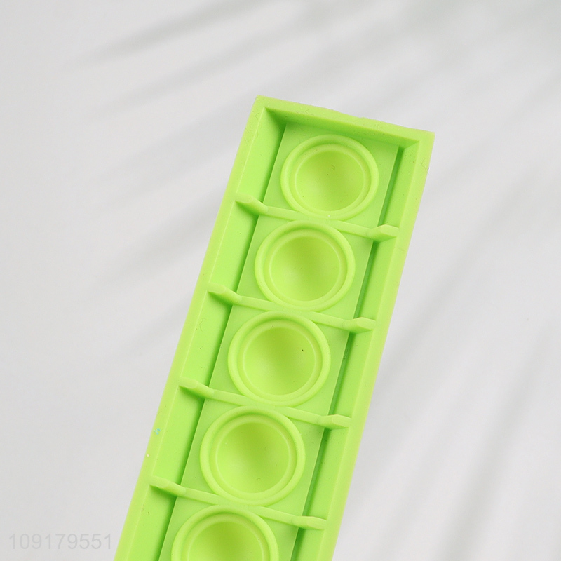 Wholesale Silicone Ruler Push Pop Bubble Sensory Fidget Toy for Kids