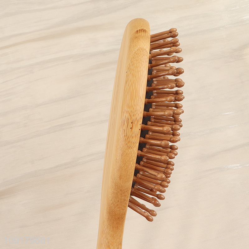 Wholesale Natural Bamboo Hair Brush Custom Logo Scalp Massage Comb