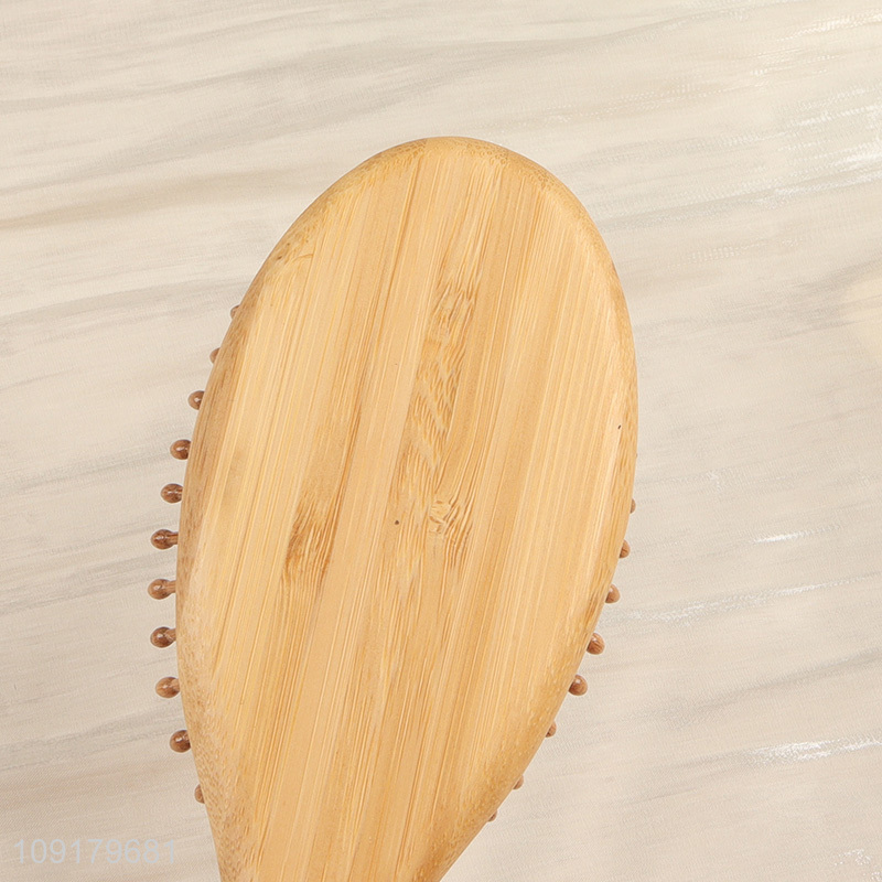 Wholesale Natural Bamboo Hair Brush Custom Logo Scalp Massage Comb