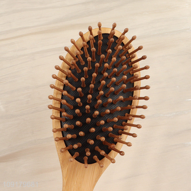 Wholesale Natural Bamboo Hair Brush Custom Logo Scalp Massage Comb