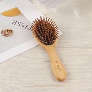 Wholesale Natural Bamboo Hair Brush Custom Logo Scalp Massage Comb
