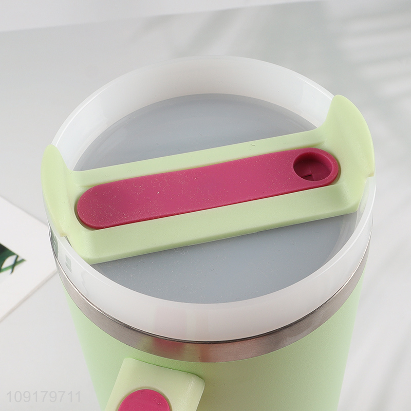 Custom Logo Stainless Steel Insulated Travel Mug Tumbler with Handle