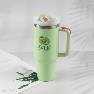 Custom Logo Stainless Steel Insulated Travel Mug Tumbler with Handle