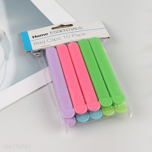 New Product 10 Pieces Colroful Plastic Sealing Clips Food Bag Clips
