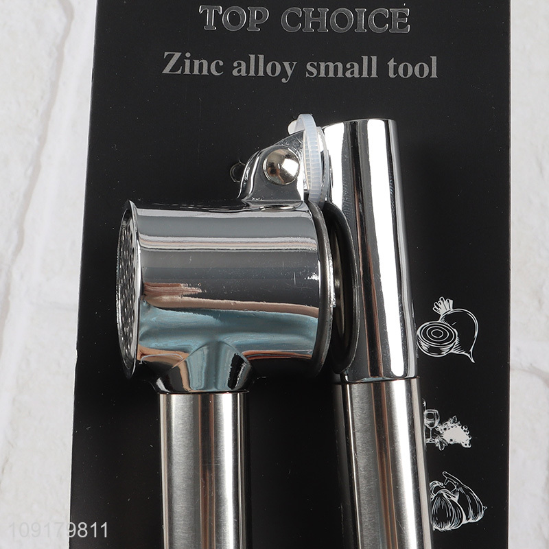 Online Wholesale Stainless Steel Garlic Press Heavy Duty Garlic Mincer