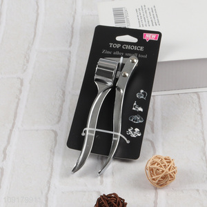 Custom Logo Garlic Press Heavy Duty Stainless Steel Garlic Mincer