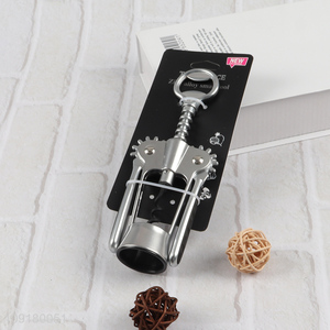 New Product Wine Opener Stainless Steel Wing Corkscrew with Bottle Opener
