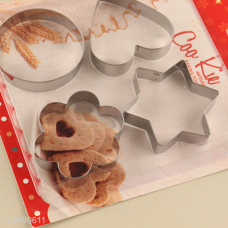 Top sale 4pcs iron cookies mold cookies cutter for baking tool