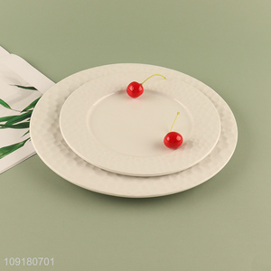 Latest design round ceramic tableware plate dinner plate