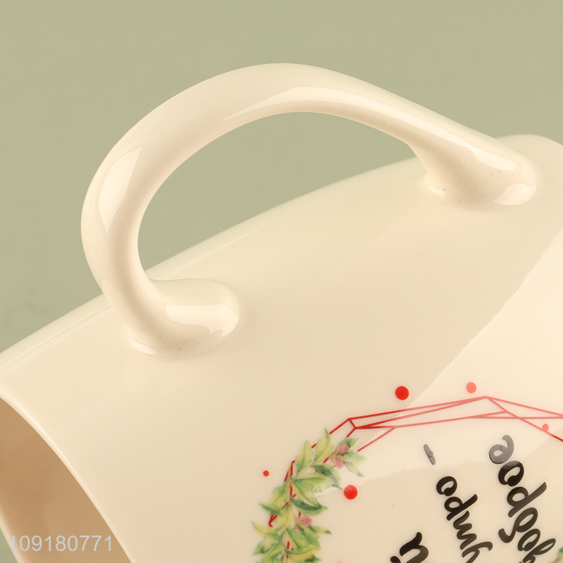 China wholesale ceramic water cup drinking cup with handle