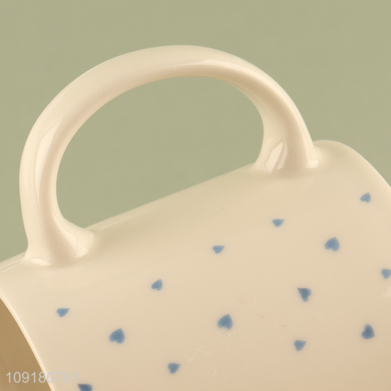Best quality ceramic water cup drinking cup with handle