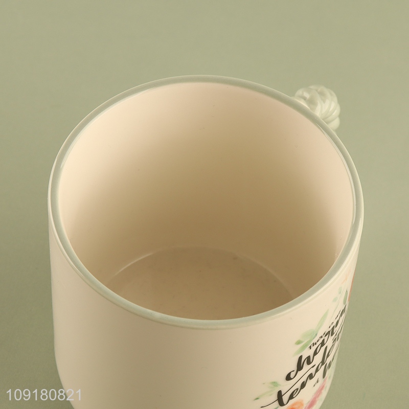 Good sale ceramic water cup drinking cup with handle
