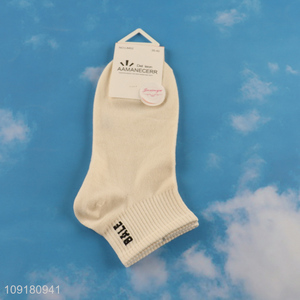 Low price women polyester ankle socks low cut socks
