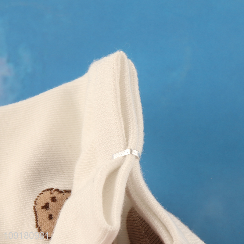 Low price bear printed polyester women ankle socks low cut socks