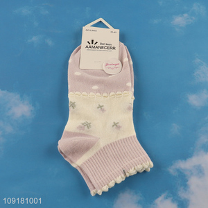 Best selling fashion women polyester socks ruffle socks