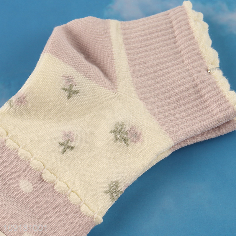 Best selling fashion women polyester socks ruffle socks