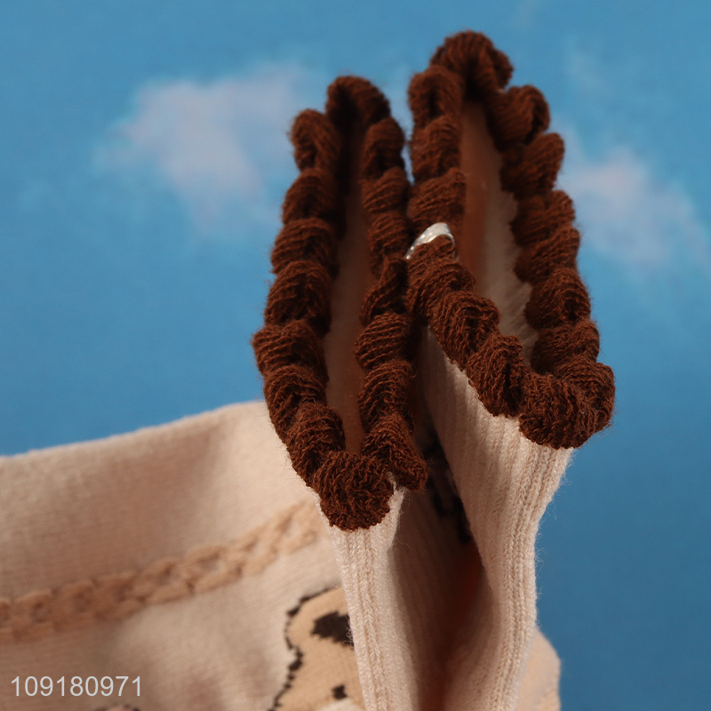 Good selling bear pattern women socks ruffle socks