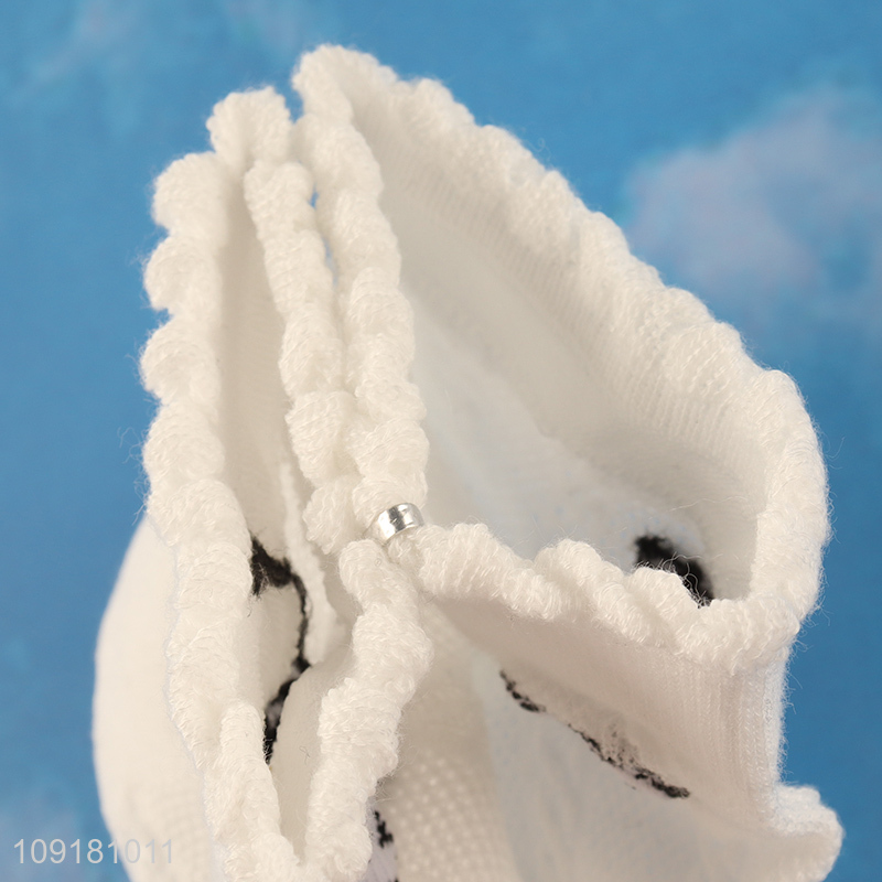 Yiwu market cute fashion women polyester ruffle socks