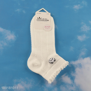 Yiwu market cute fashion women polyester ruffle socks