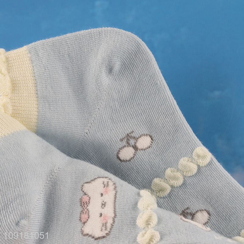 Best selling cute girls polyester ankle socks low cut socks