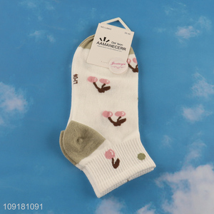 China factory fashion women polyester ankle socks low cut socks