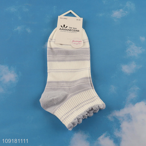 China wholesale ankle socks low cut socks striped socks for women