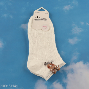 Factory supply women polyester ankle socks low cut socks