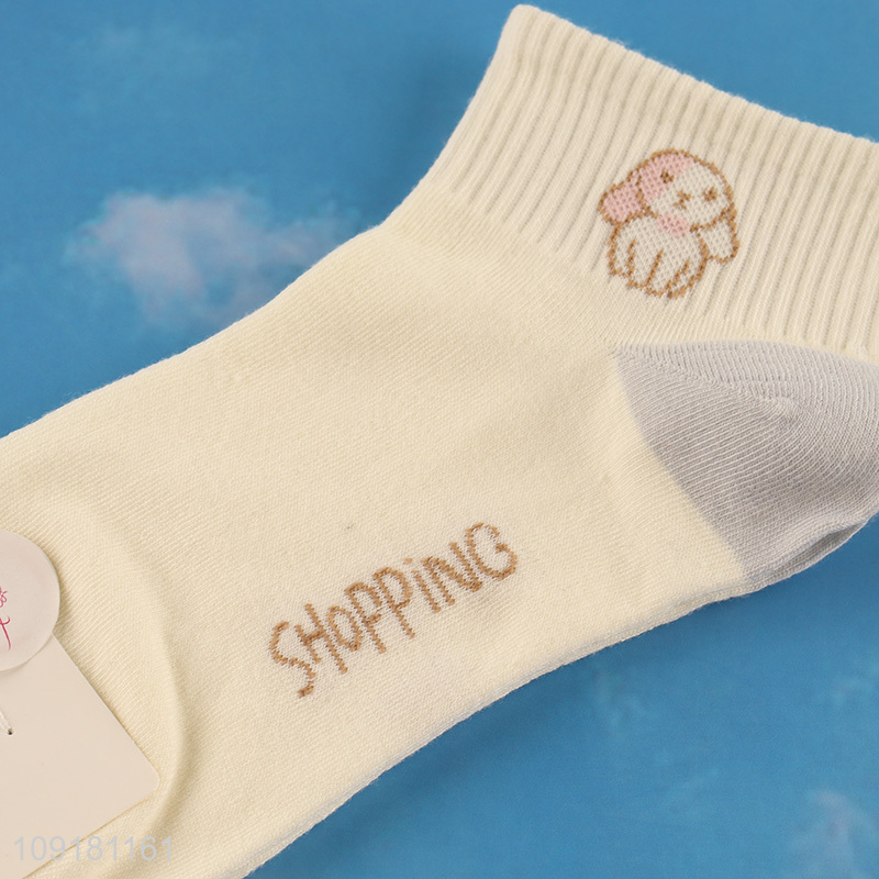 China products cute polyester ankle socks low cut socks for women