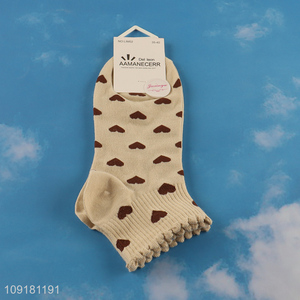 Top selling heart printed ankle socks ruffle socks for girls