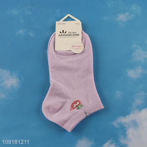 Popular products purple breathable ankle socks low cut socks