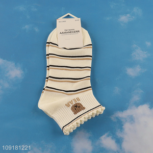 New arrival cute women socks striped socks ruffle socks