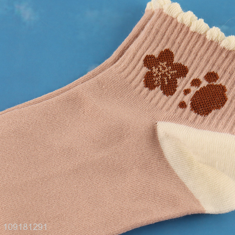 Hot products pink girls ankle socks low cut socks ruffle socks