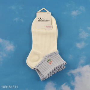 New arrival women ankle socks low cut socks ruffle socks