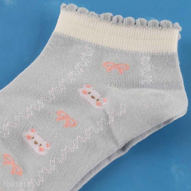 China wholesale girls ankle socks low cut socks ruffle socks