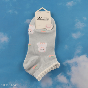 Low price animal printed ankle socks low cut socks ruffle socks