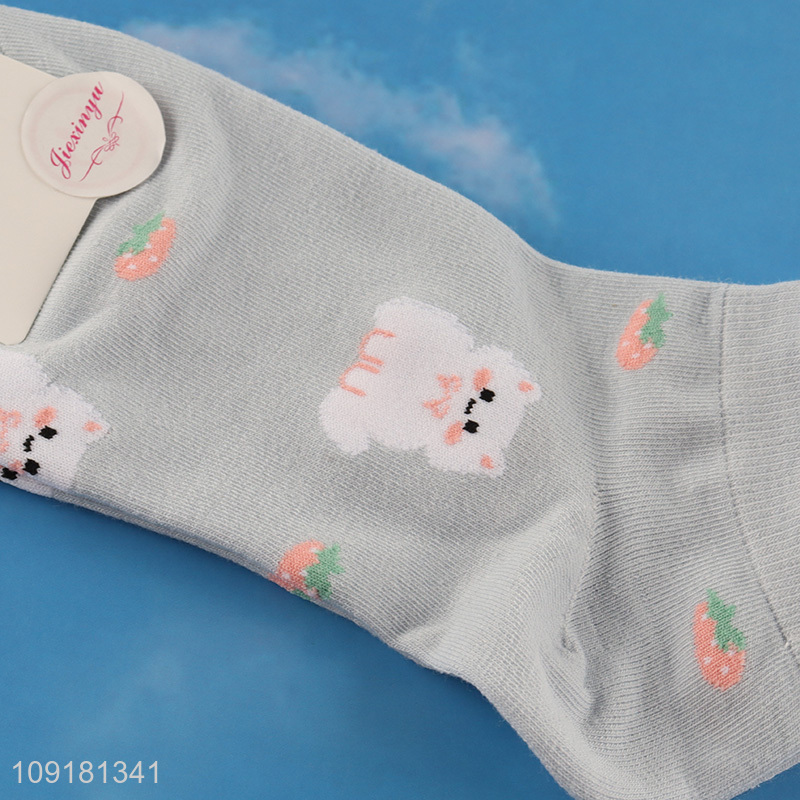 Low price animal printed ankle socks low cut socks ruffle socks