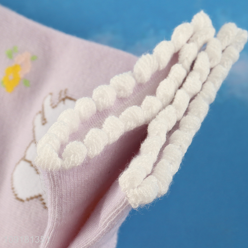 Low price cat printed cute girls ankle socks low cut socks