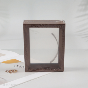 China Product Double Sided Picture Frame Wooden Floating Photo Frame