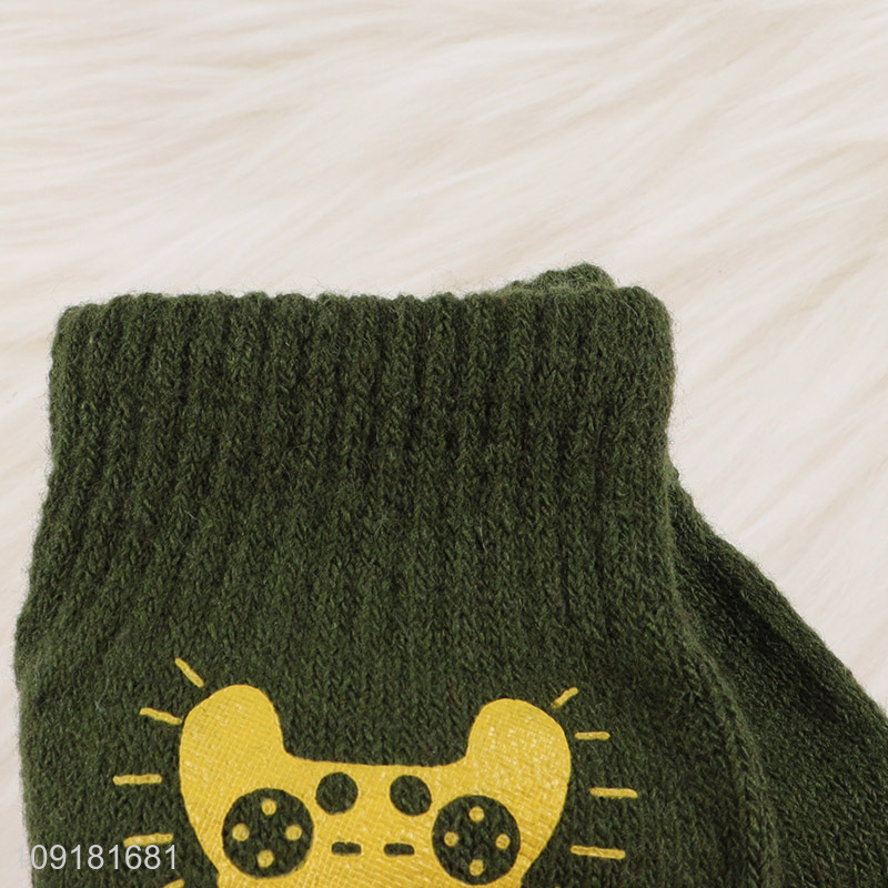 New Arrival 2 Pairs Winter Warm Stretchy Windproof Knit Gloves for Kids