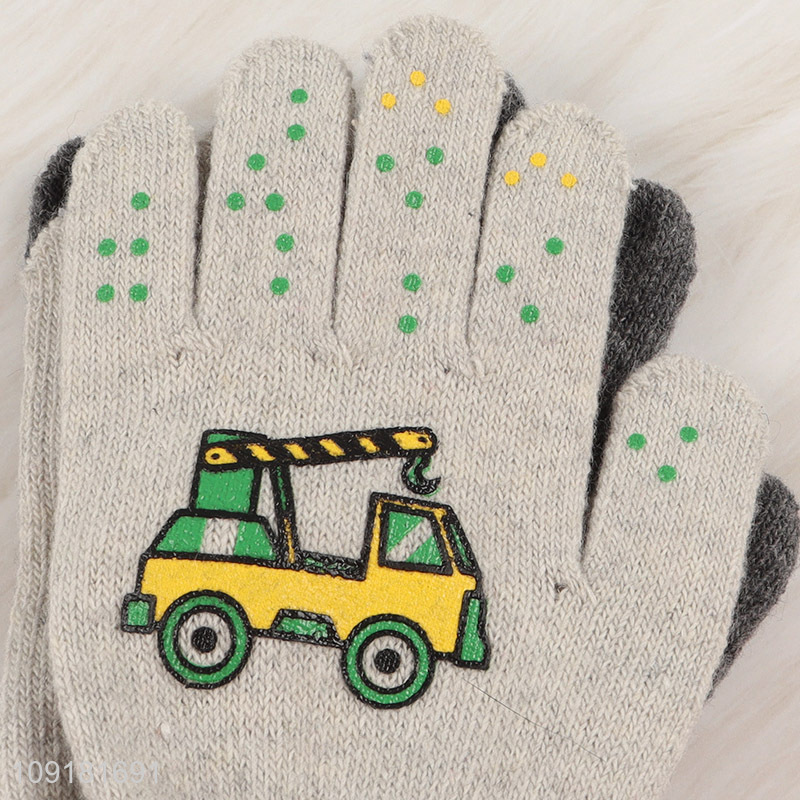 Hot Selling 2 Pairs Winter Warm Knit Gloves Windproof Gloves for Kids