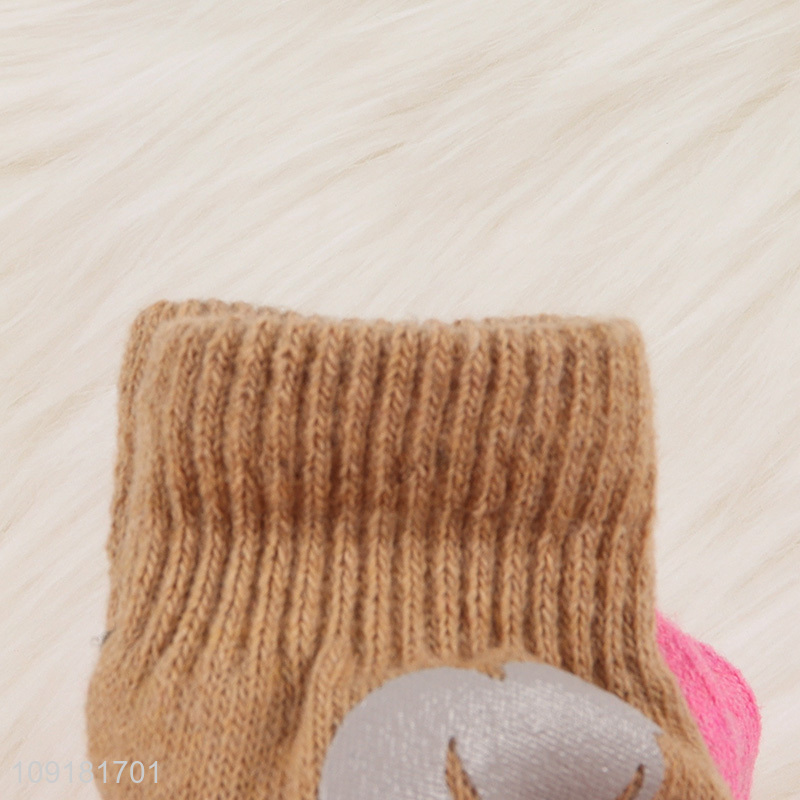 New Product 2 Pairs Kids Winter Warm Knitted Gloves for Cold Weather