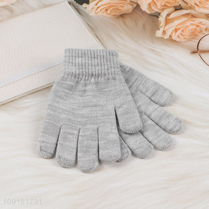 China Imports Winter Warm Knit Gloves Full Finger Knitted Gloves for Kids