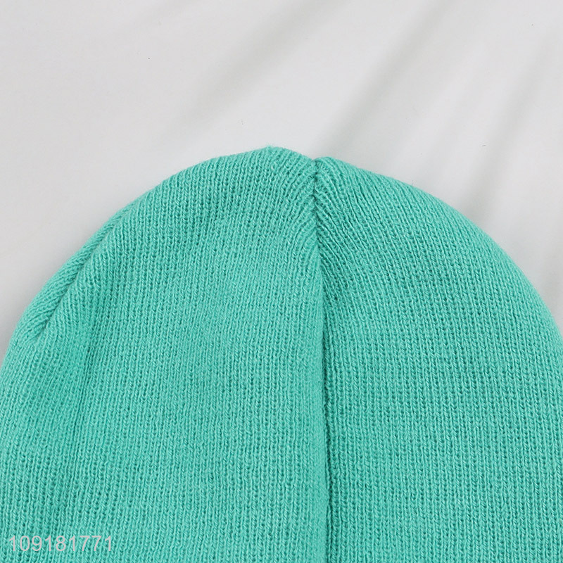 Factory Price Winter Beanie Hat Embroidered Knit Beanie Cap for Kids